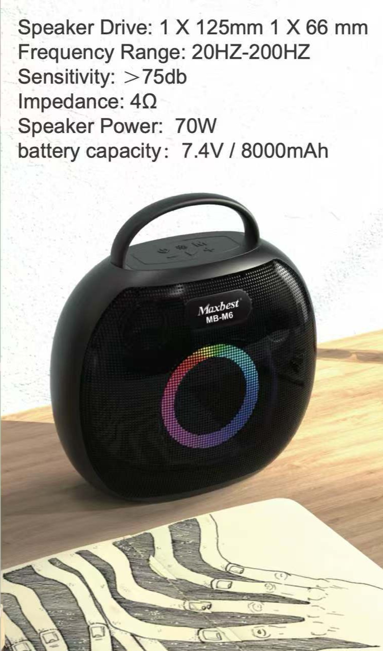 Maxbest M6 HighBass Bluetooth Speaker - Image 2