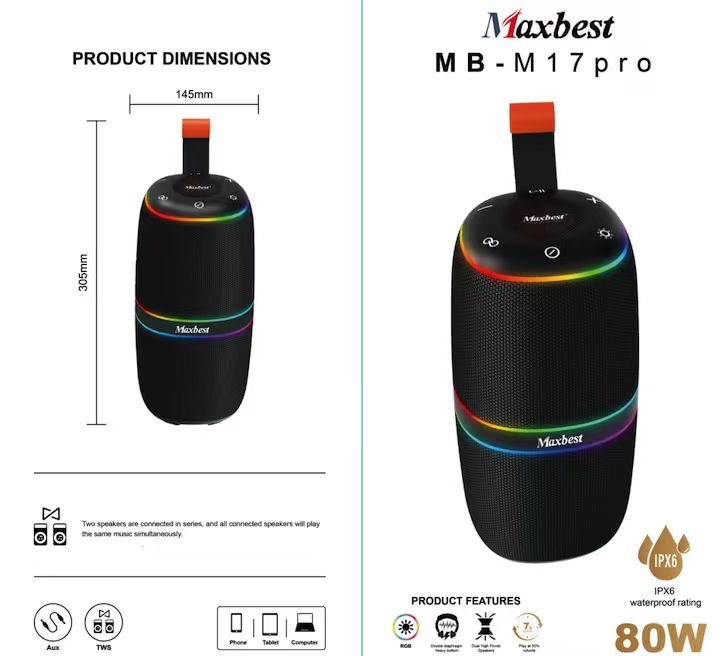 Maxbest MB-M17 PRO Bluetooth Speaker