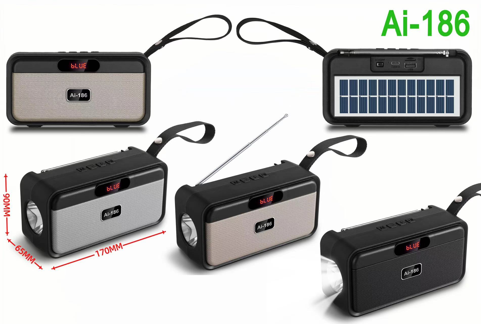 Ai- 186 Bluetooth Speaker/Fm